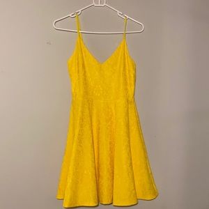 Lulu’s Yellow Skater Dress